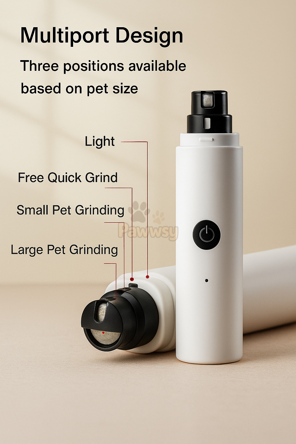 Rechargeable Electric Pet Nail Grinder | Low-Noise Dog Nail Clipper