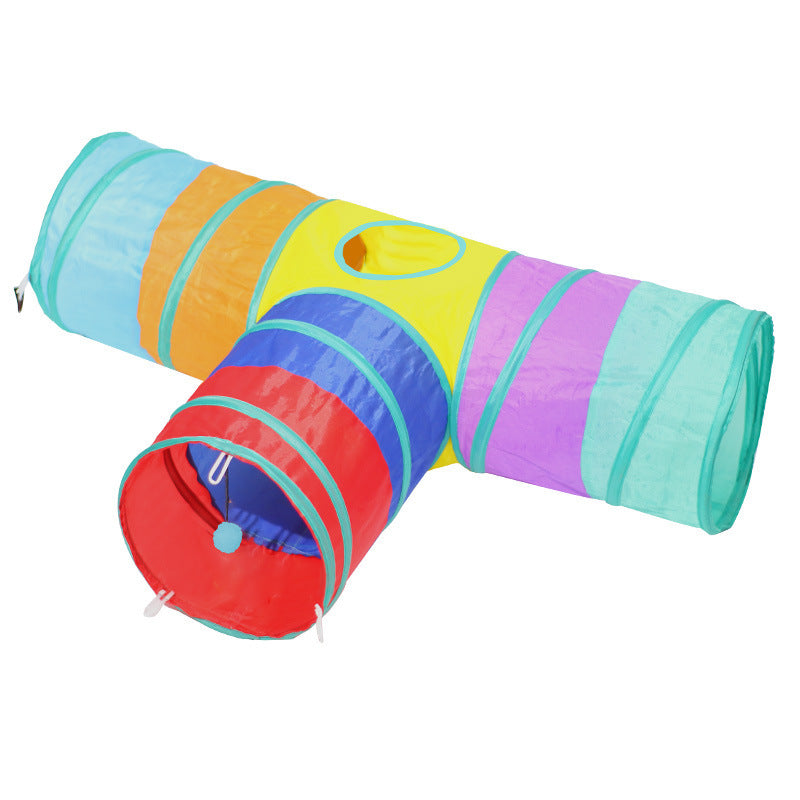 Foldable cat tunnel toys