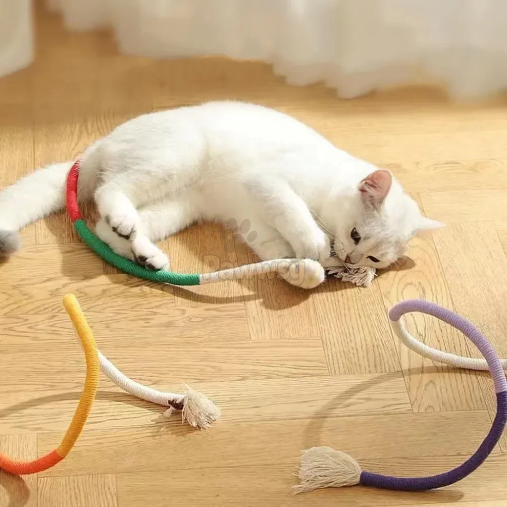 Interactive Silvervine Rope Cat Toy | Natural Cotton Chew Toy