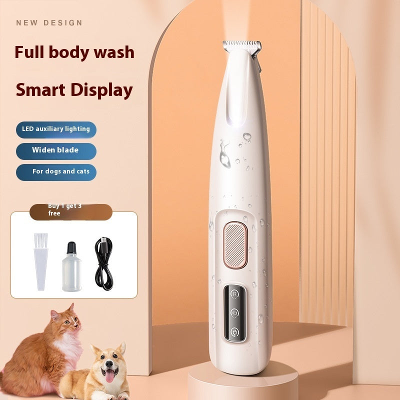 Pets trimmer with LED light fully waterproof