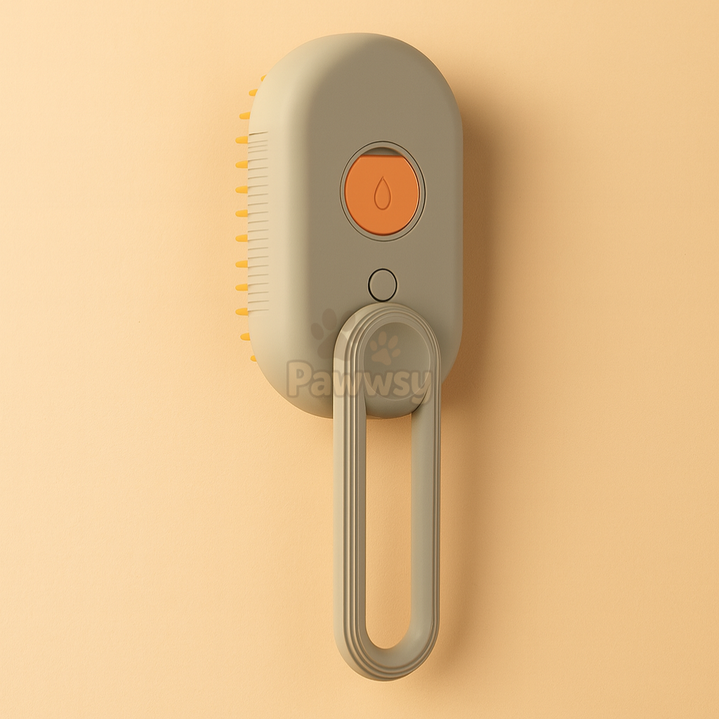 Pawwsy steam grooming brush for cats and dogs with anti-static spray