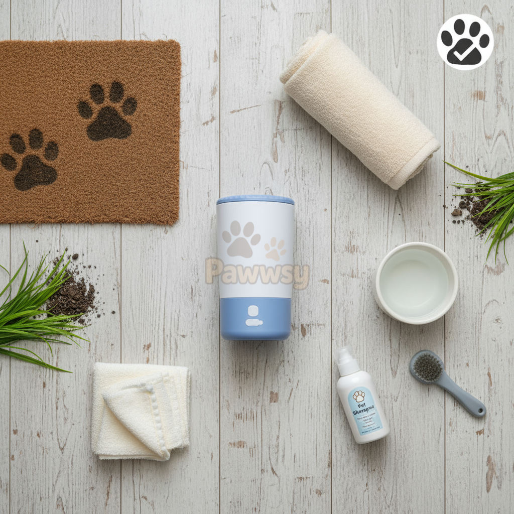 electric dog paw cleaner cup with soft silicone bristles