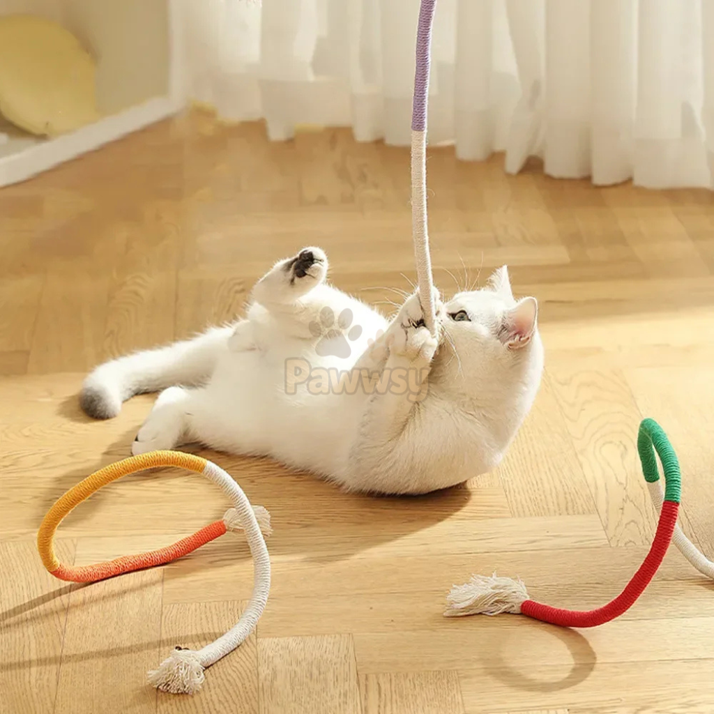 Interactive Silvervine Rope Cat Toy | Natural Cotton Chew Toy