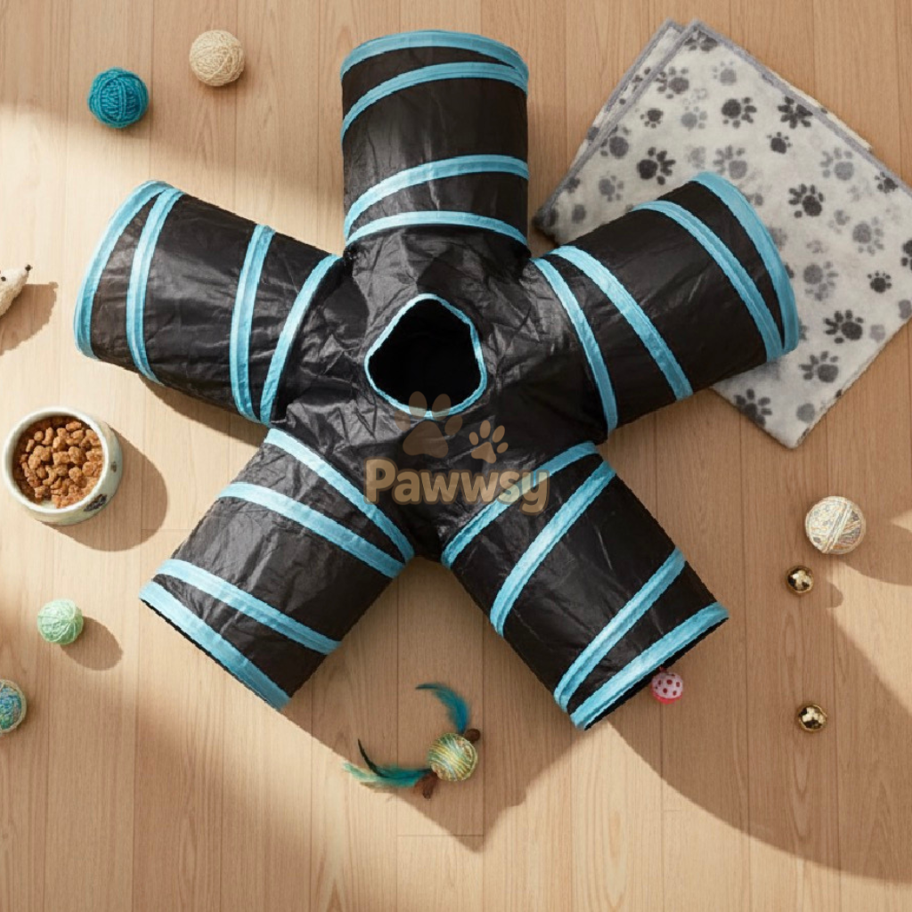 Foldable Cat Tunnel Play Set | S, T, 4-Way & 5-Way Cat Tunnels