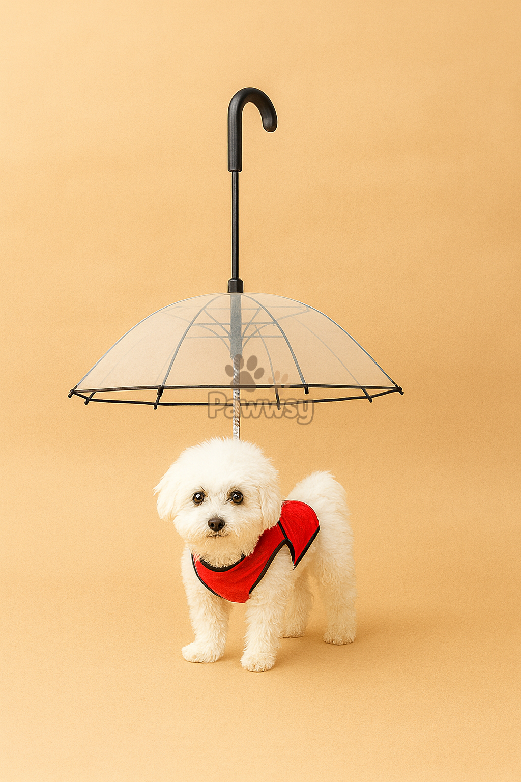 Pawwsy dog umbrella rain cover for small pets during wet weather