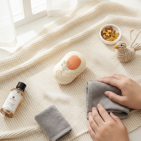 electric cat grooming brush with gentle water mist and soft silicone bristles