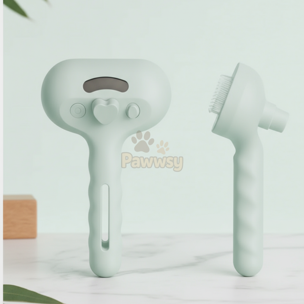 silicone pet brush with nano mist for gentle fur care and detangling