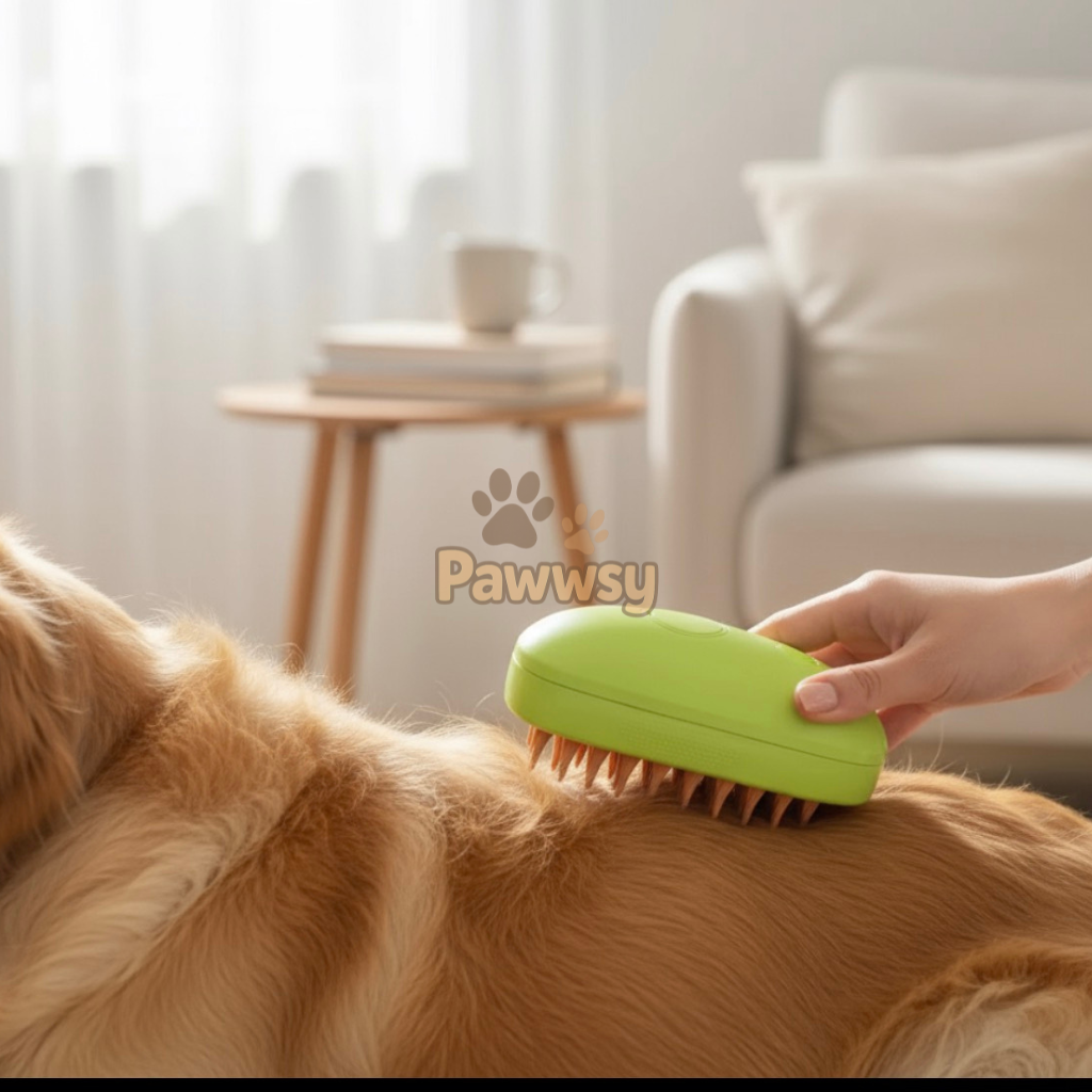 3-in-1 Electric Cat Grooming Brush with Spray | Rechargeable Pet Hair Remover