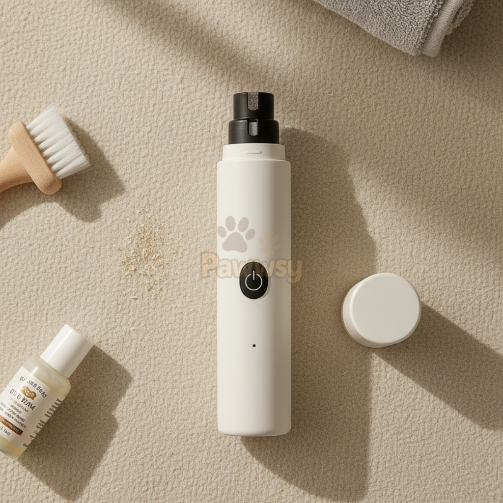 Rechargeable electric dog nail clipper with LED light for safe and gentle 