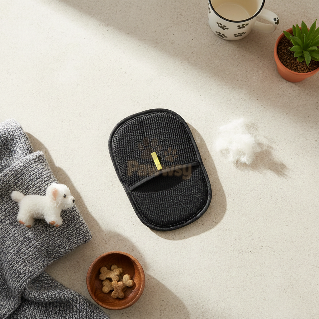 Reusable pet hair removal glove