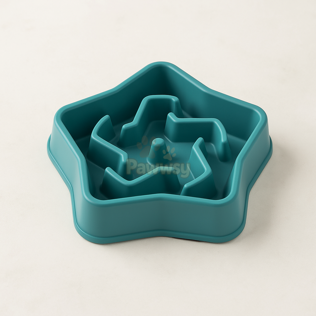 Non-slip maze feeder bowl for healthy eating