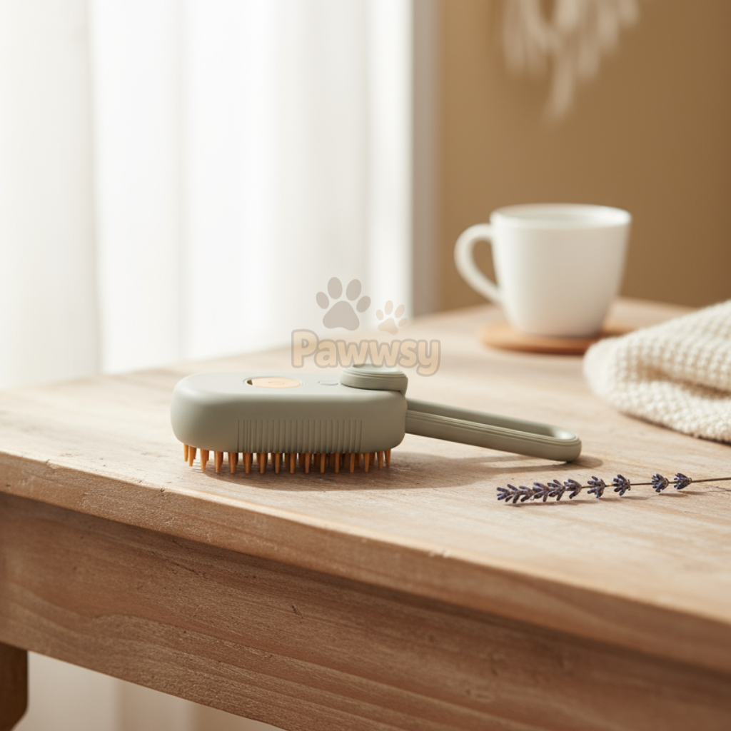3-in-1 Steam Pet Brush | Detangling & Anti-Static Grooming Comb for Cats & Dog