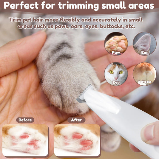 Pets trimmer with LED light fully waterproof